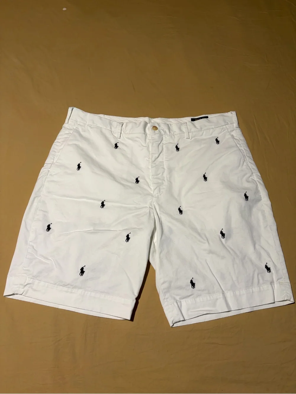 Polo by Ralph Lauren White Embroidered Polo Player Men’s Shorts